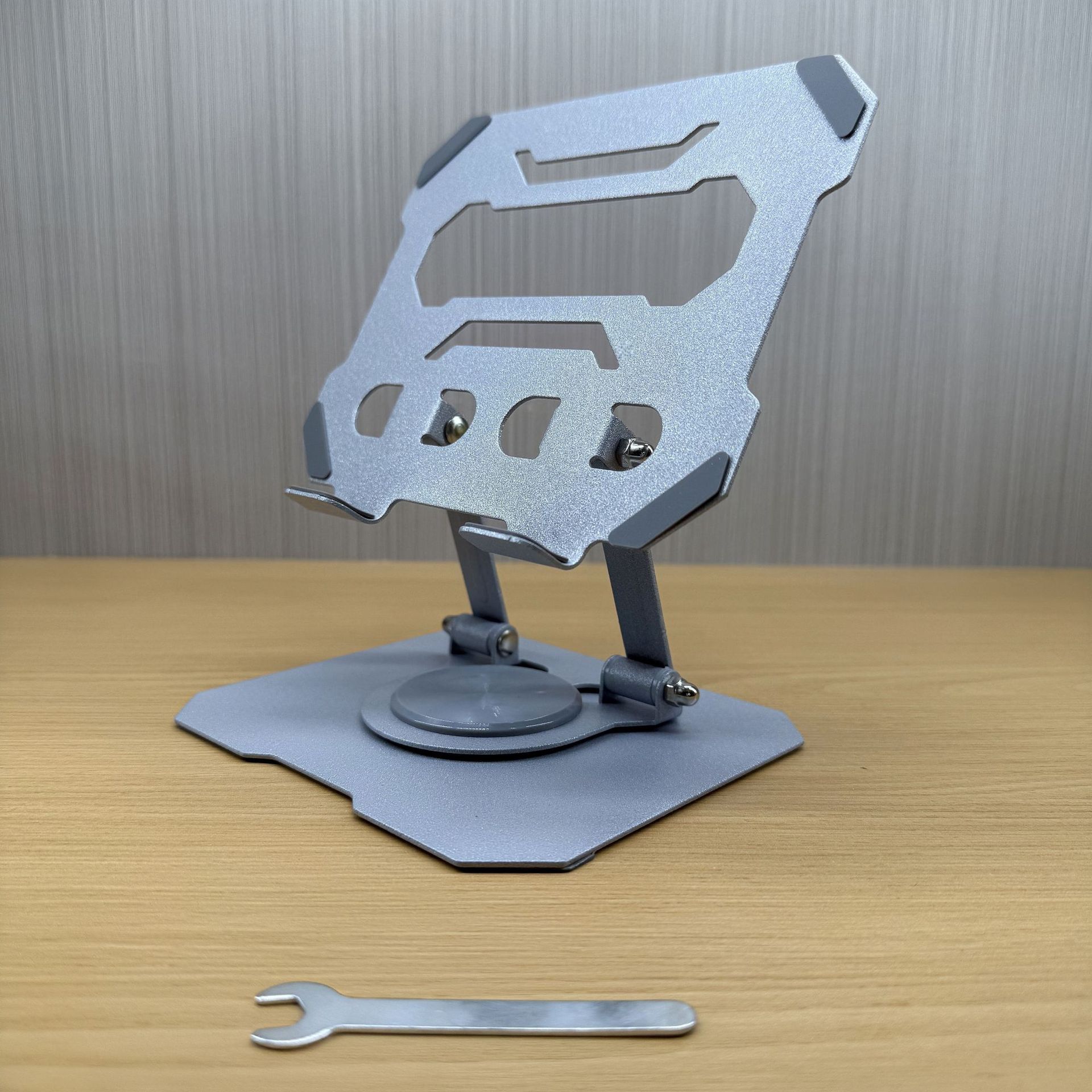 Popular carbon steel 360-degree rotating mobile phone holder desktop metal portable storage foldable lazy broadcast live streaming holder