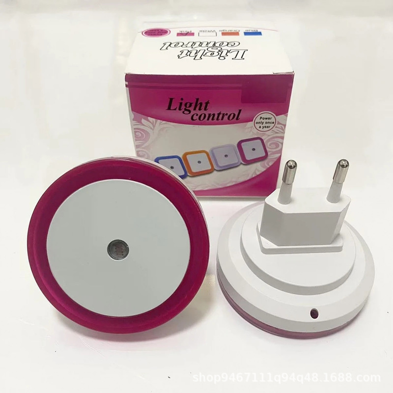 Cross-Border Exclusive Supply of Circular Halo Led Plug-In Light-Controlled Gift Night Light, Amazon Sensor Light, European Standard Wholesale Cross-Border Exclusive Supply of Circular Halo Led Plug-In Light-Controlled Gift Night Light, Amazon Sensor Light, European Standard Wholesale