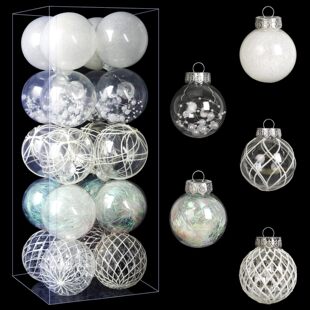 Cross-Border Hot Selling Christmas Painted Christmas Ball Set Ball Decorations Hanging Christmas Tree Pendants Factory Direct Supply