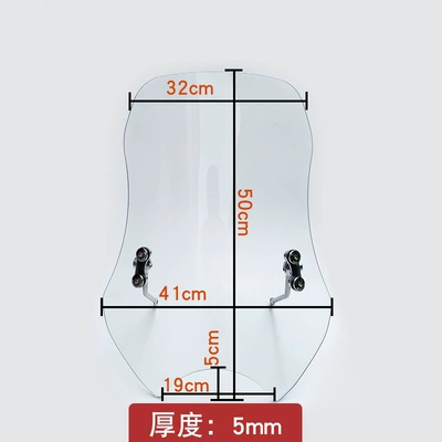 Motorcycle front windshield for Kawasaki Z900RS windshield front - transparent-5mm-thick-medium-50cm-high