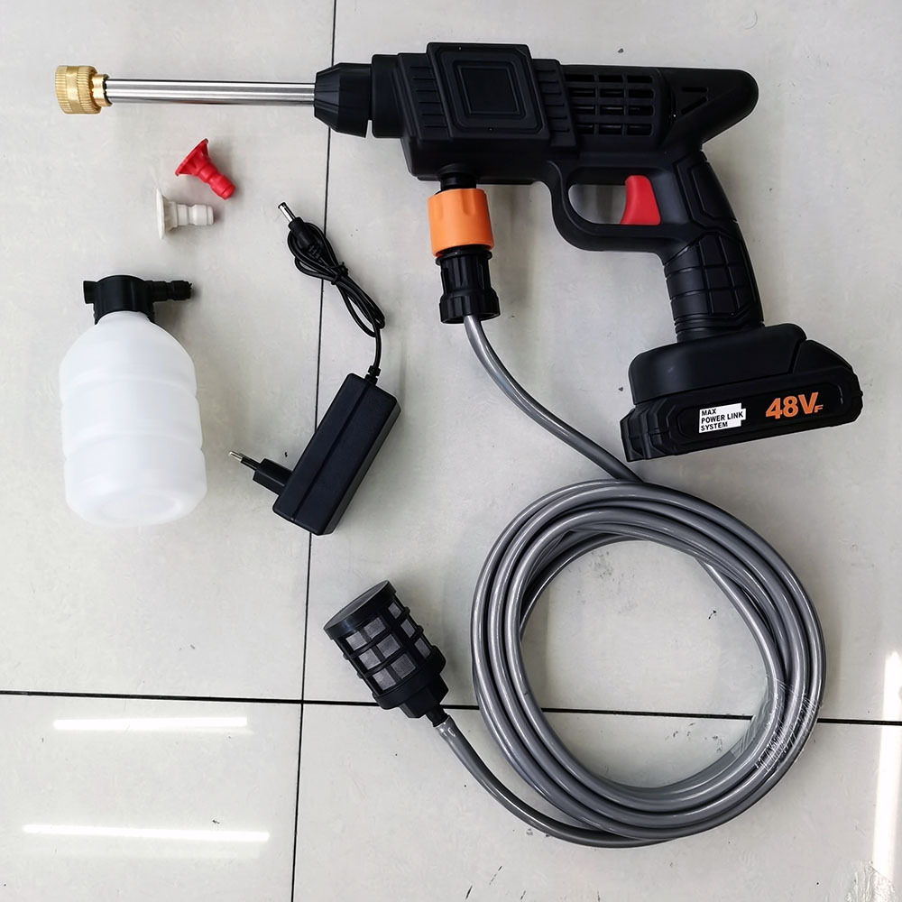 Cordless Car Washer Lithium Battery High Pressure Portable Self-Priming