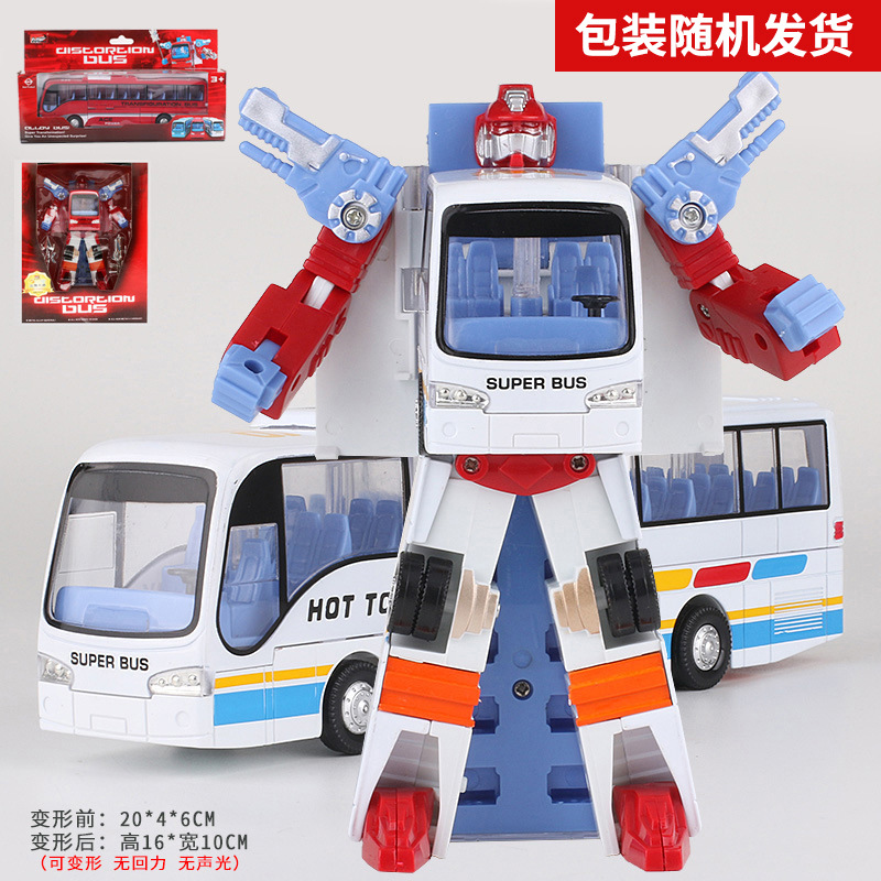 25008 Трансформированный автобус-белый + коробка с оружием