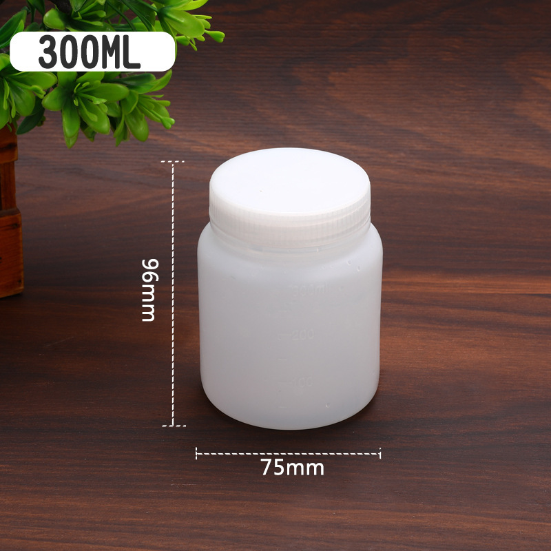 スポット卸売 50-2000 ml HDPE 大口ボトル内蓋スケール広口包装白いプラスチックボトル|undefined