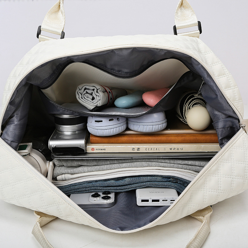 Bolsa de viaje acolchada informal al por mayor, bolsa deportiva y de fitness de gran capacidad, repelente al agua para viajes cortos, bolsa de almacenamiento para maternidad