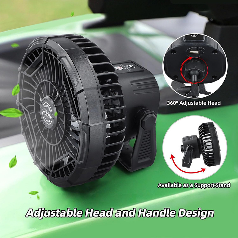 Ventilador Colgante Portátil para Camping USB con Control Remoto y Luz LED para Tienda de Campaña image 2