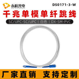 永杭 电信级光纤跳线SC/UPC-SC/UPC-SM-3.0单模单芯尾纤跳线白色