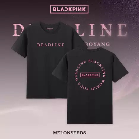 Blackpink Merchandise Short-Sleeve T-Shirt, Same Style as Lisa, Park Chaeyoung Support Clothing, Deadline, Kim Jisoo