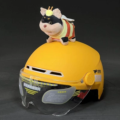 Garfield cat helmet decoration, delivery helmet accessory, high-end cute motorcycle helmet, universal and detachable (Motosiklet dəbilqələri) - no-helmet-bee-dog