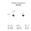 Fuchsia zirconium, advanced earrings, autumn, 2024 years, bright catchy style, high-quality style, light luxury style