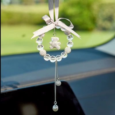car interior decoration pendant – Car hanging - white-bear
