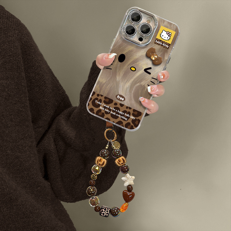 Leopard Print Cat Chain Suitable for Apple 17 Feather Yarn Phone Case iPhone 15 Pro Max High Aesthetic Value 16 Girls 14 Leopard Print Cat Chain Suitable for Apple 17 Feather Yarn Phone Case iPhone 15 Pro Max High Aesthetic Value 16 Girls 14
