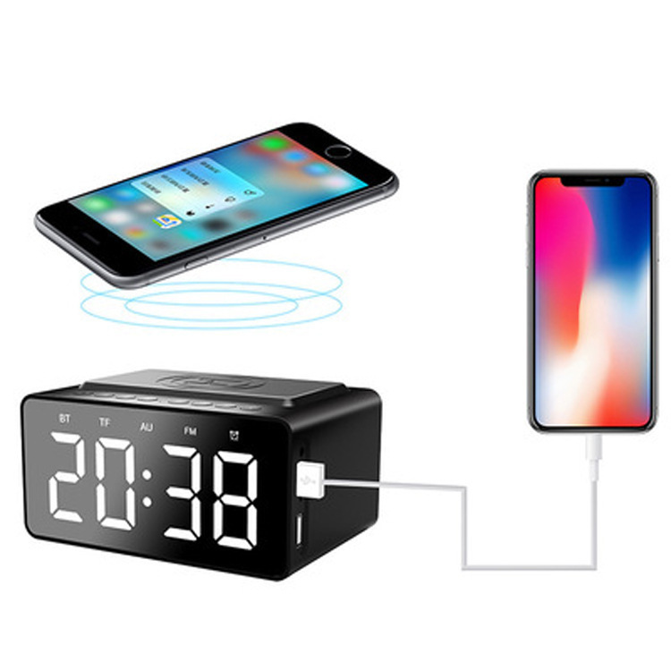 New Cross-Border Outdoor Portable Wireless Charging Bluetooth Speaker Subwoofer Clock Alarm Clock Mini Card-Insertable Small Speaker New Cross-Border Outdoor Portable Wireless Charging Bluetooth Speaker Subwoofer Clock Alarm Clock Mini Card-Insertable Small Speaker