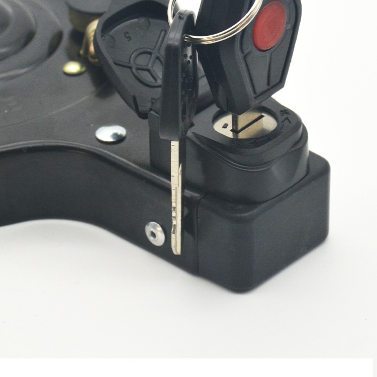 Universal Electric Bicycle Rear Brake with Lock, Electric Scooter 90/100 Type Brake Lock Device, Brake Pads
