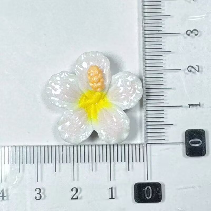 カラフルなグラデーション 5 花びら花の雄しべ樹脂アクセサリーヘアピンヘアロープ携帯電話ケースキーホルダーウォーターカップパッチ DIY|undefined