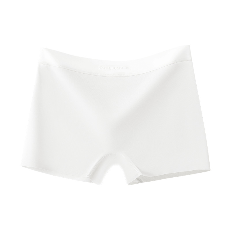 Calzoncillos bóxer de seda de hielo que no dejan marcas pantalones cortos de cuatro esquinas de entrepierna antibacteriana de algodón puro para mujer 2024 pantalones de seguridad de verano diosa refrescante