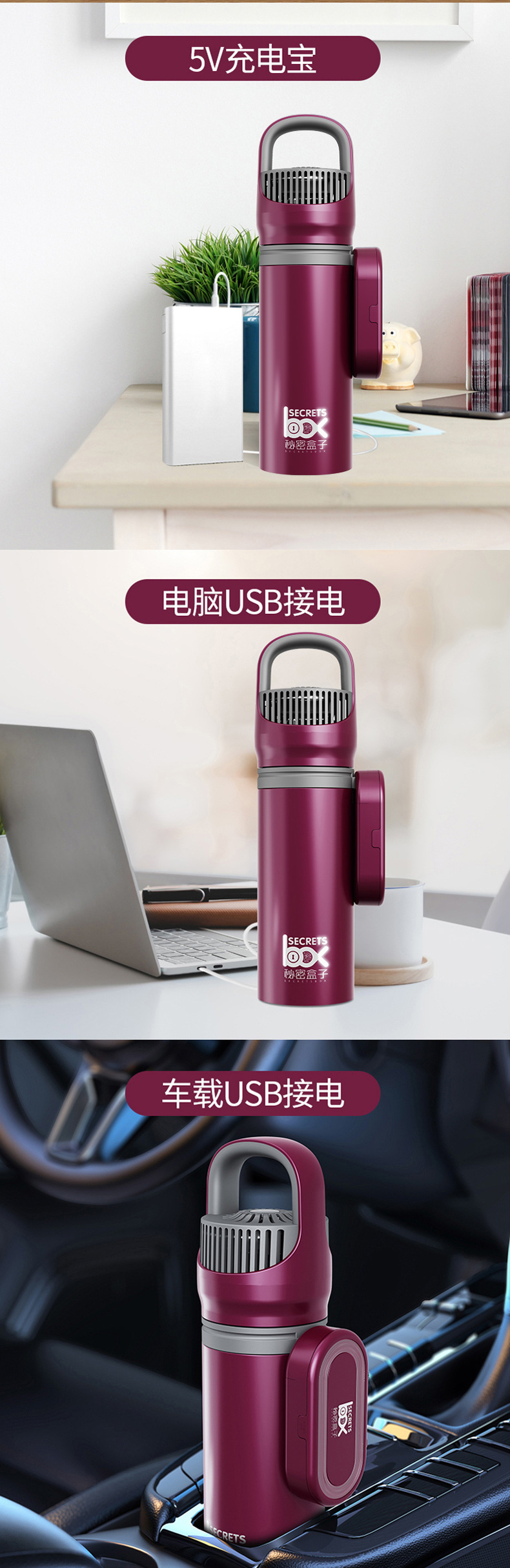 Portable Rechargeable Car-Mounted Small Refrigerator with Insulin Freezer