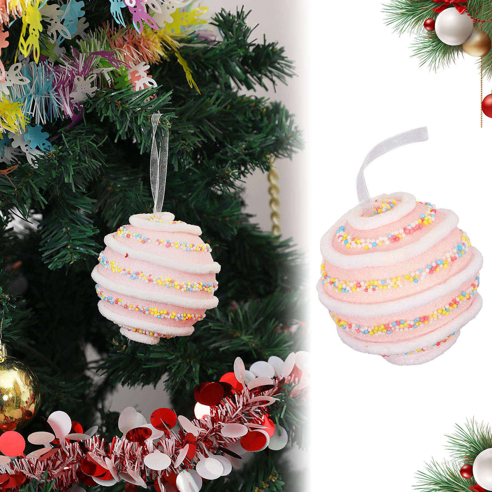 In stock cross-border new Easter decoration pink candy Christmas…