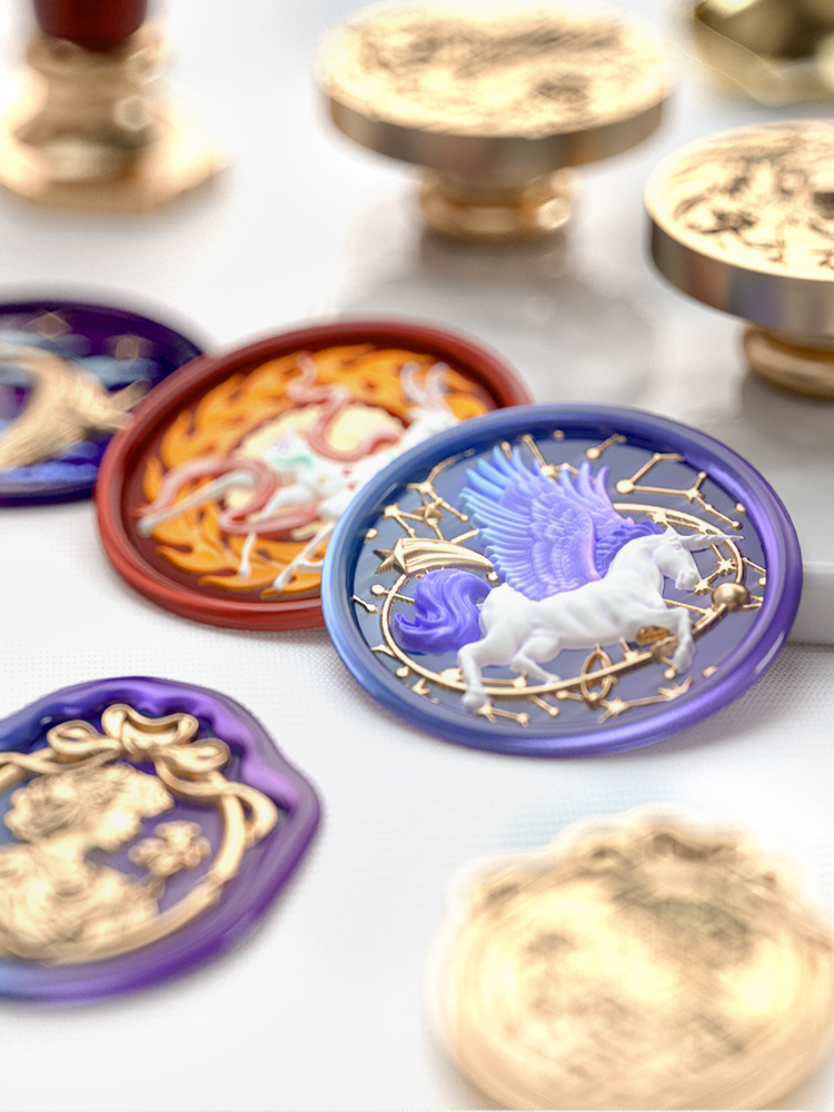 July new Suidis fire lacquer copper head multi-layer special-shaped relief retro hand account decoration seal seal head wholesale