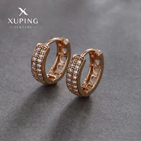 Xuping новый сплав гальванический 18-каратный модный двухрядный циркон-ушной пряжки, ухо легкий и экстравагантный темперамент