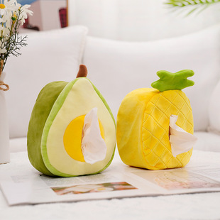 Cute tissue box fruit creative fabric tissue pump car home bedroom car paper box living room tissue set