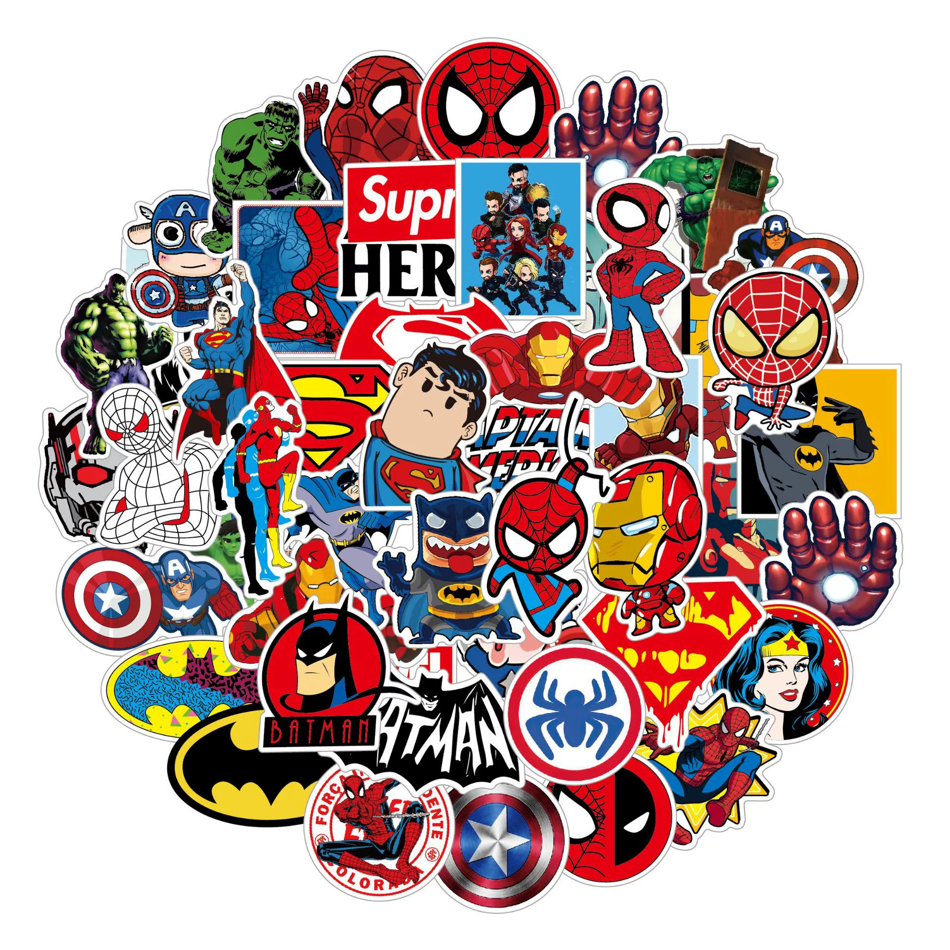 DC, (оптом), герои, наклейка мультяшная, гитара, ноутбук, Marvel, граффити