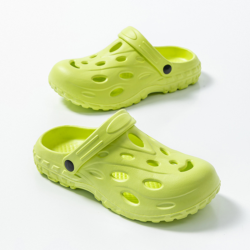 Zapatos de verano para mujeres pareja de arena antideslizante fondo grueso antiodor fugas zapatillas frías para hombres pisando mierda