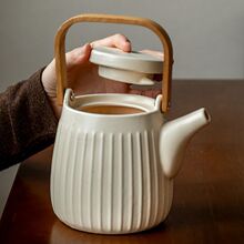 巷子尾〖日式简约风〗客厅杯具套装大容量提梁壶家用泡茶陶瓷水壶