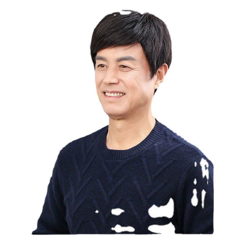 Мужчины среднего возраста с короткими волосами имитация человеческого волоса