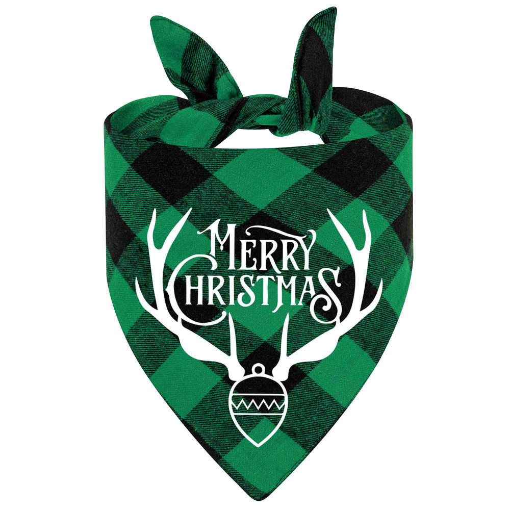 Tanpopo de algodón transfronterizo perro saliva Toalla de Navidad triángulo toalla mascota bufanda mascota ropa