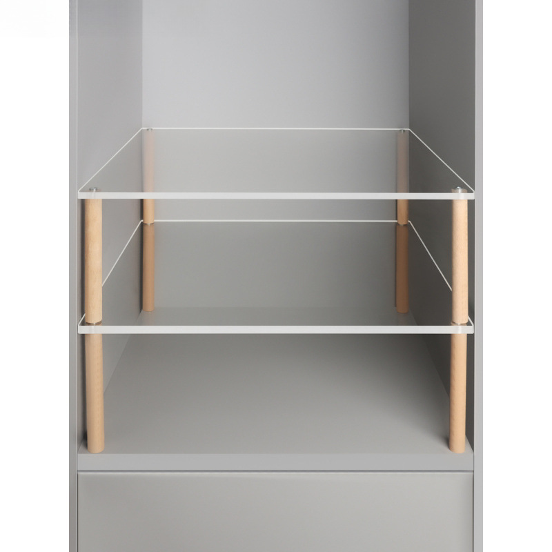 Acrylic Wardrobe Partition Shelf Storage Shoe Cabinet Internal Layered Storage Rack Desktop Simple Storage Cabinet