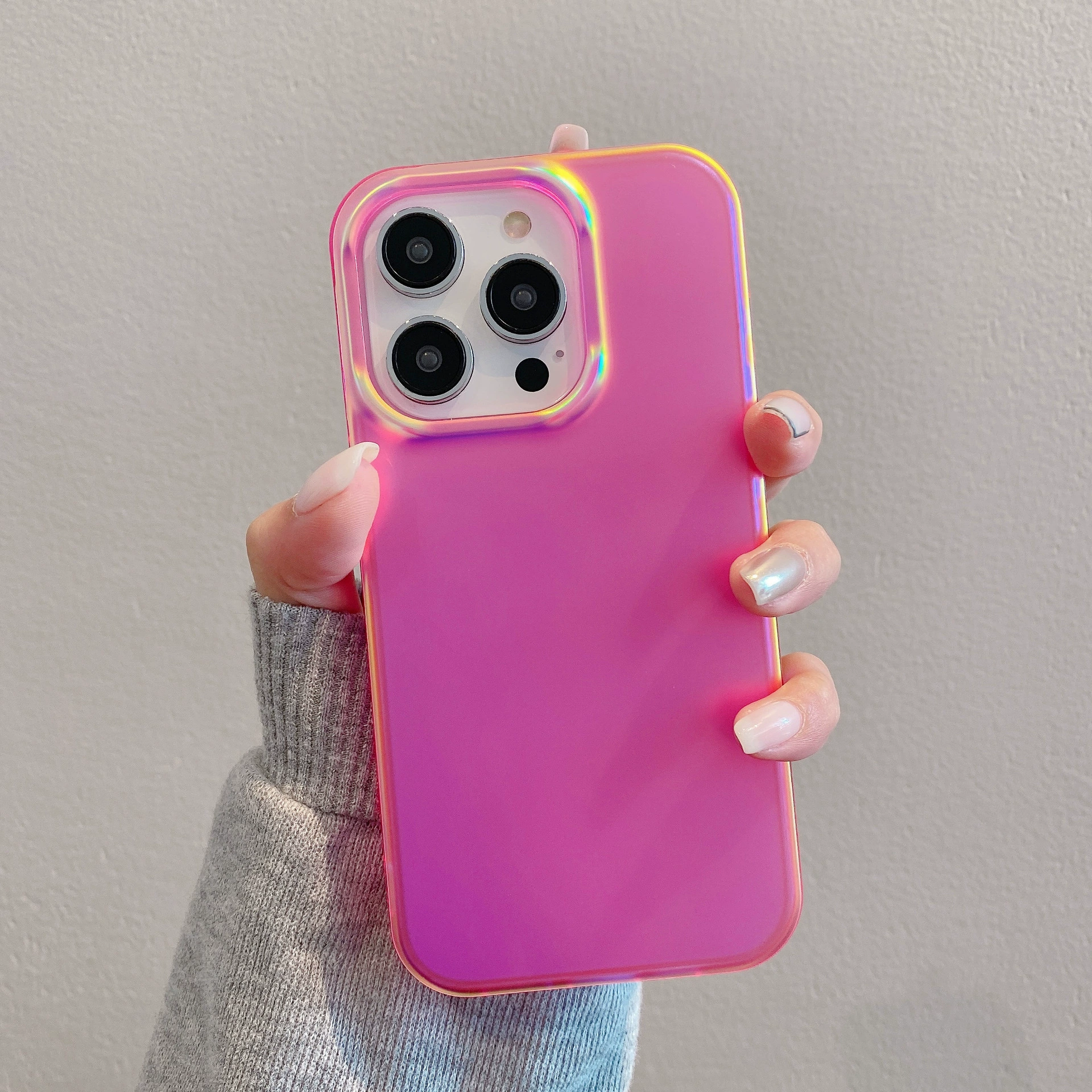Яблоко, флуоресцентный чехол для телефона pro, матовый совместимый iphone13, мобильный телефон, градиент, японский и корейский