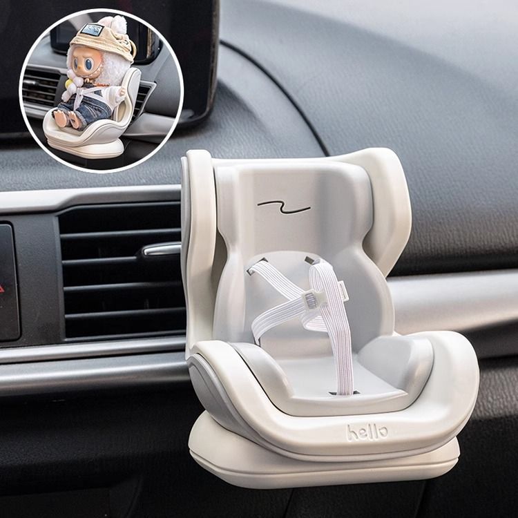Labubu Toy Safety Seat Air Conditioning Vent Cute Car Ornament Pendant Car Decoration Safety Seat