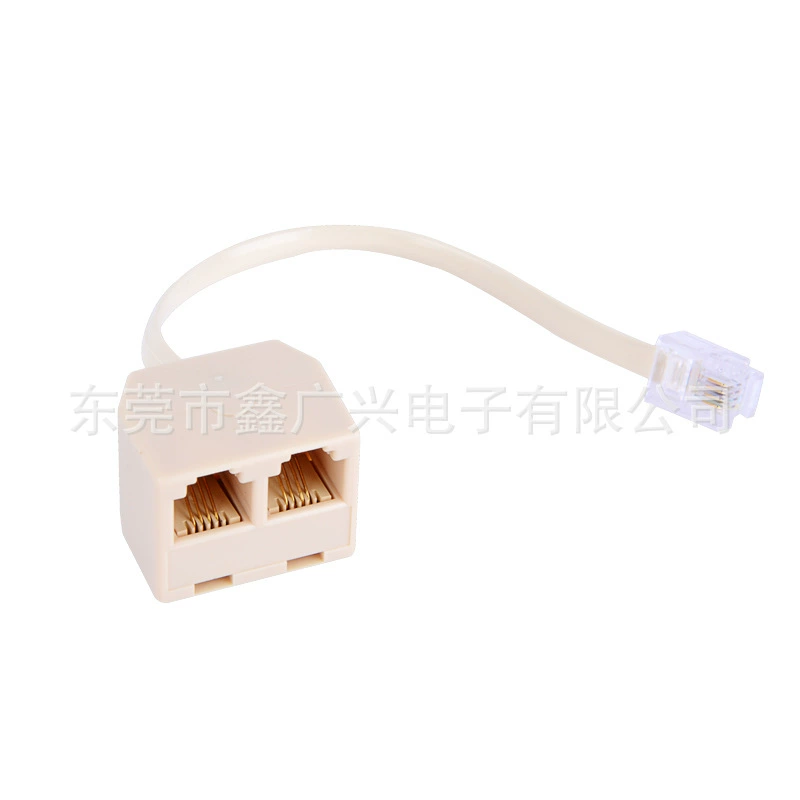 RJ11 Рог один-два-двухполосный адаптер телефон с проводным адаптер 4 ядра адаптер телефона