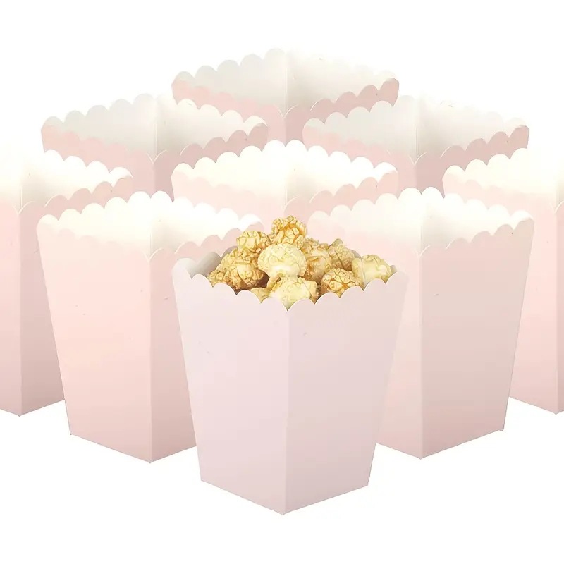 Caja de palomitas de maíz de grado alimenticio al por mayor transfronterizo para llevar caja de papas fritas cuadrada pollo plegable