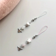 韩国可爱陶瓷幸运兔子挂件吊坠手机壳挂绳小吊绳星星包包拉链绳小