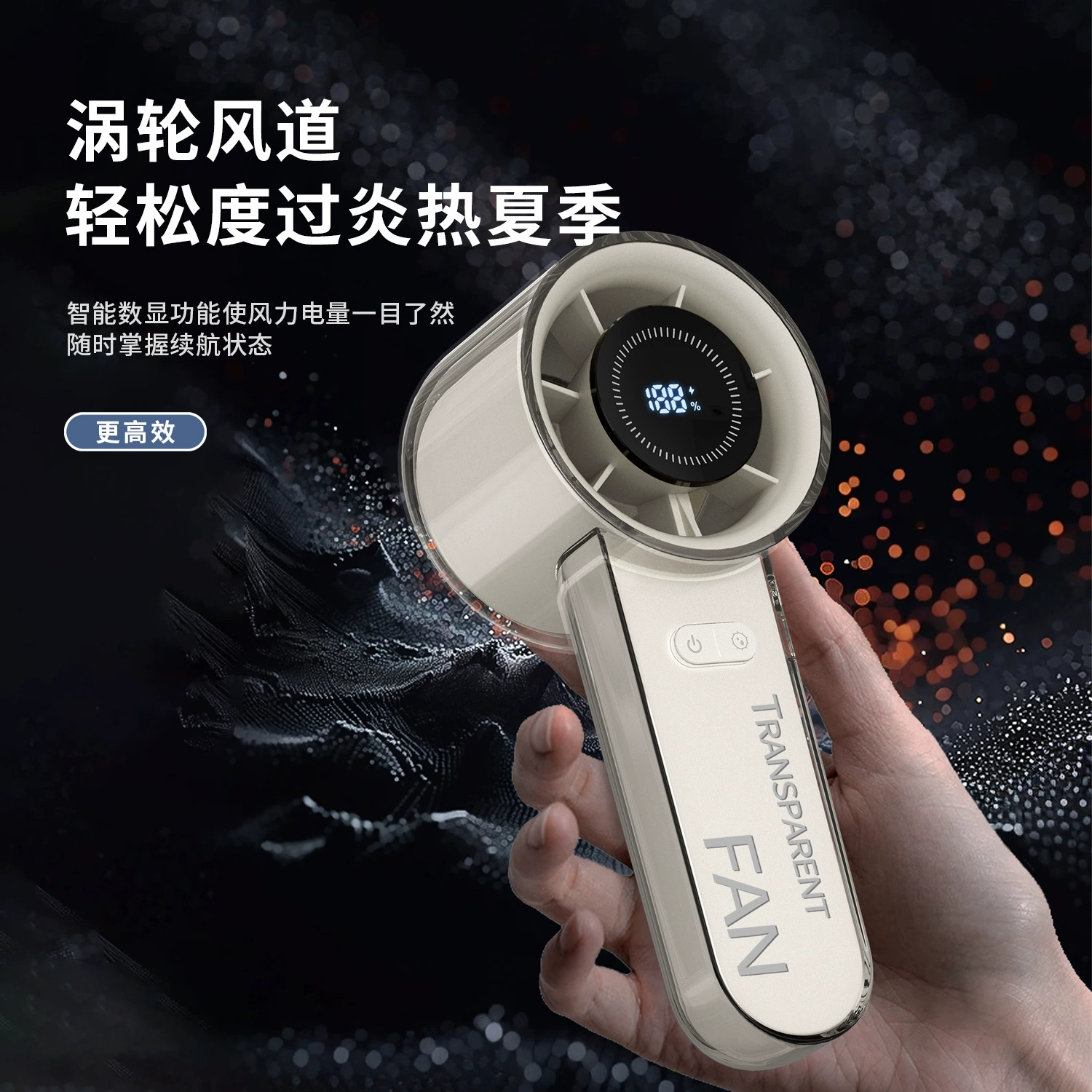 2025 Трансграничный новый 100-транс цифровой дисплей высокоскоростной небольшой вентилятор с держателем портативный вентилятор портативный мини-USB вентилятор