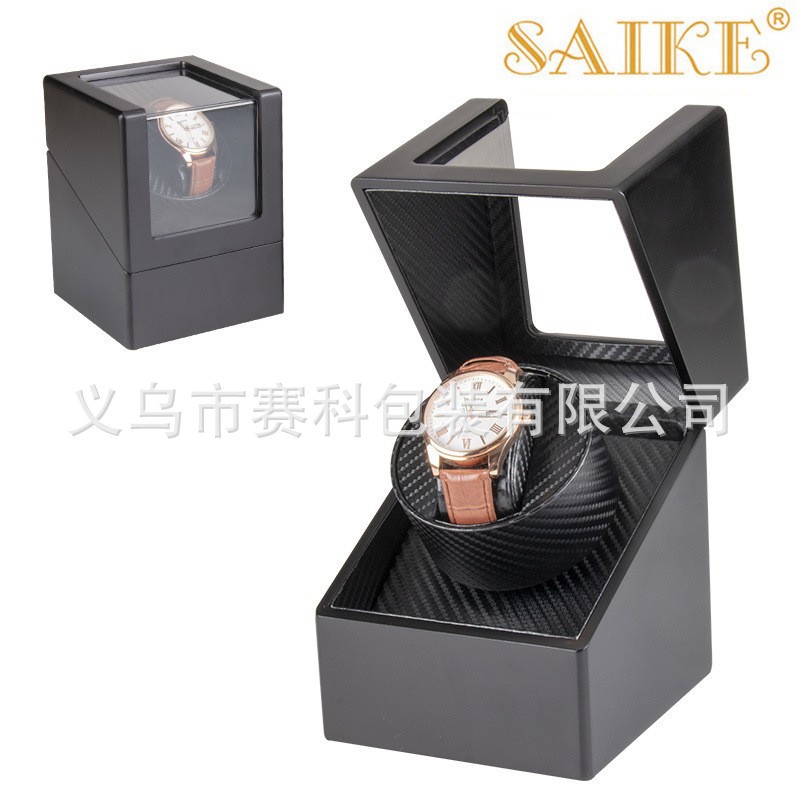 现货批发烤漆单表位迷你自动上链摇表器机械手表电动上链转表器盒