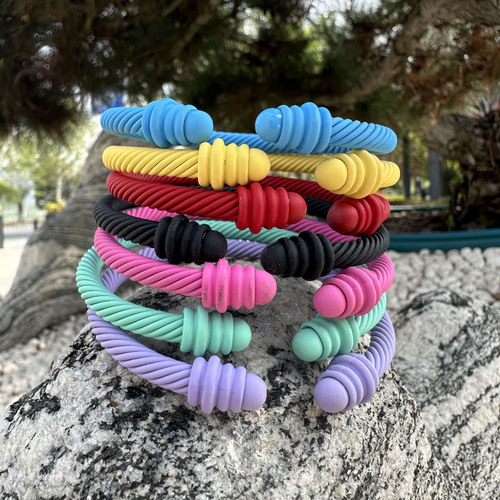 Cross-border cable bracelet matte colored women's open bracelet