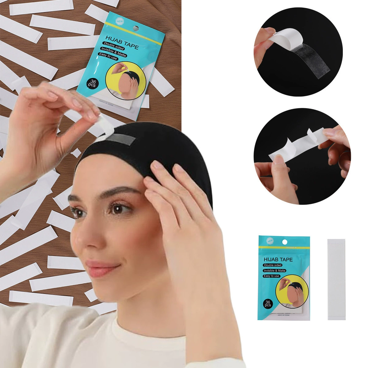 36 штук прозрачного невидимого тонкого шарфа, фиксирующего артефакт, двусторонняя лента, противоскользящая, водонепроницаемая, бесследная, антибликовая наклейка на воротник