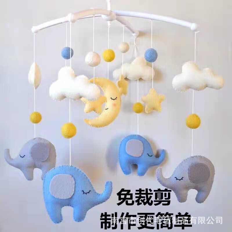 Cross-border supply push felt hanging decoration wind chime baby bed bell children's room decoration pendant bed bell material package discount