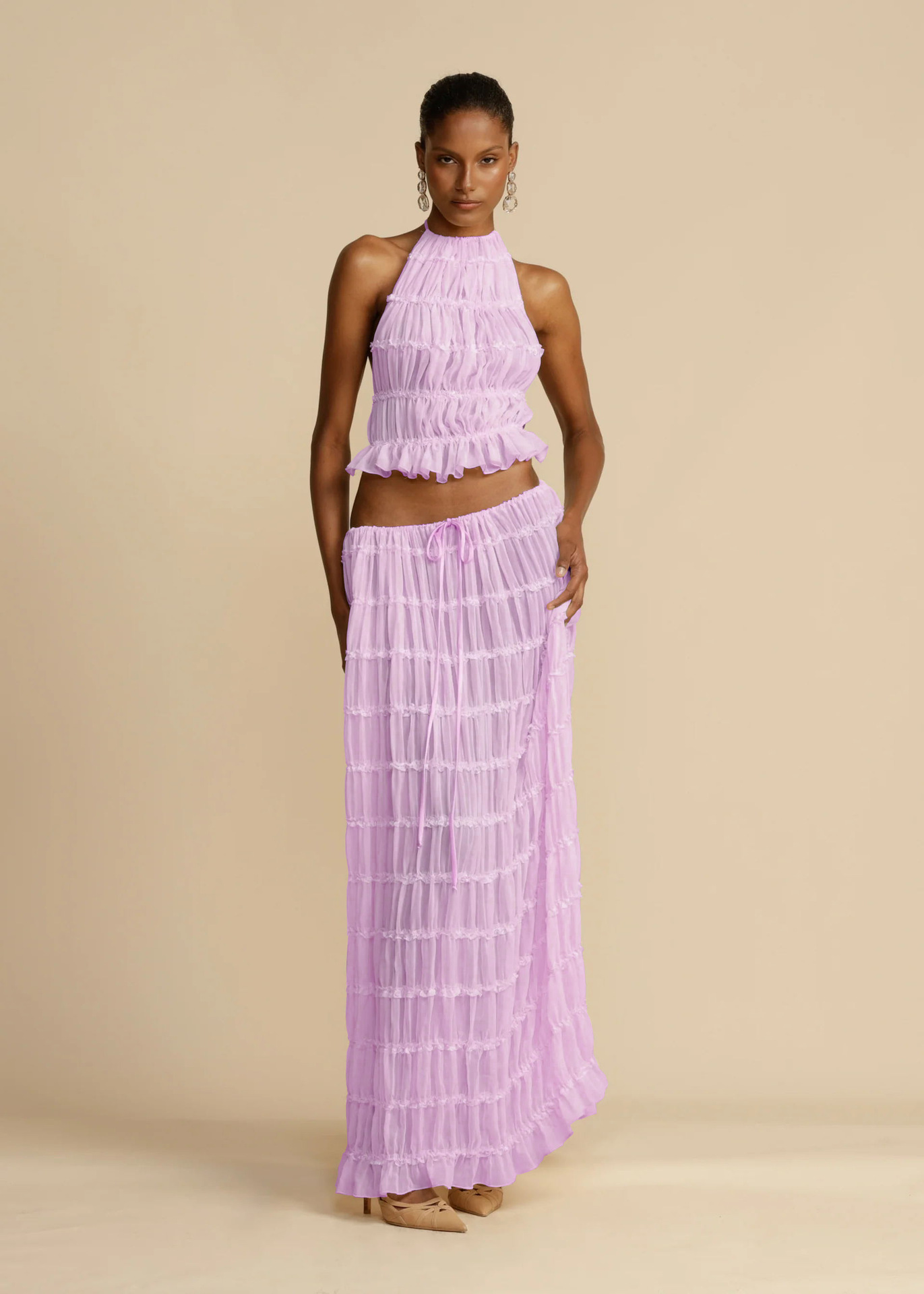 84g Weight Sleeveless Sleeve Length Polyester Fabric Type Skirt Co-ord Set Sets Type 2 Pieces Set Quantity Daily, Beach, Date Occasion Halter Neck Neckline Regular Fit Fit Type Solid Color Pattern Summer Season Women's Gender Sexy Style Daily Beach Date Women's Sexy Solid Color Polyester Skirt Co-ord Set Skirt Sets 29