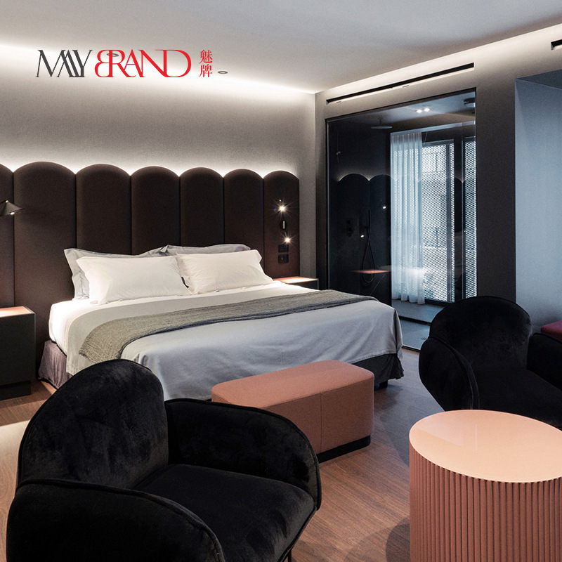 Modern all season hotel hotel bed dedicated standard single double full set of furniture hotel rooms