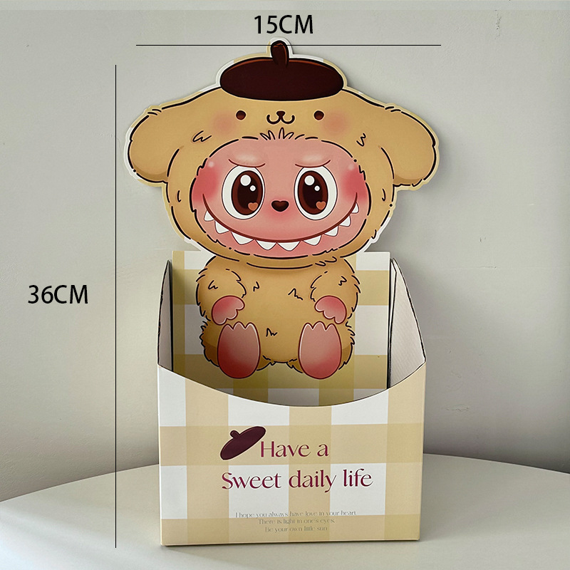 Nuevo día del niño serie de dibujos animados caja de regalo caja de embalaje caja de regalo caja de regalo caja de bocadillos de bricolaje caja de flores