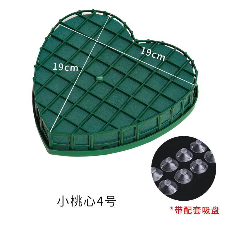 Espuma para Flores para Coche de Novios en Forma de Corazón - con Bandeja Plástica