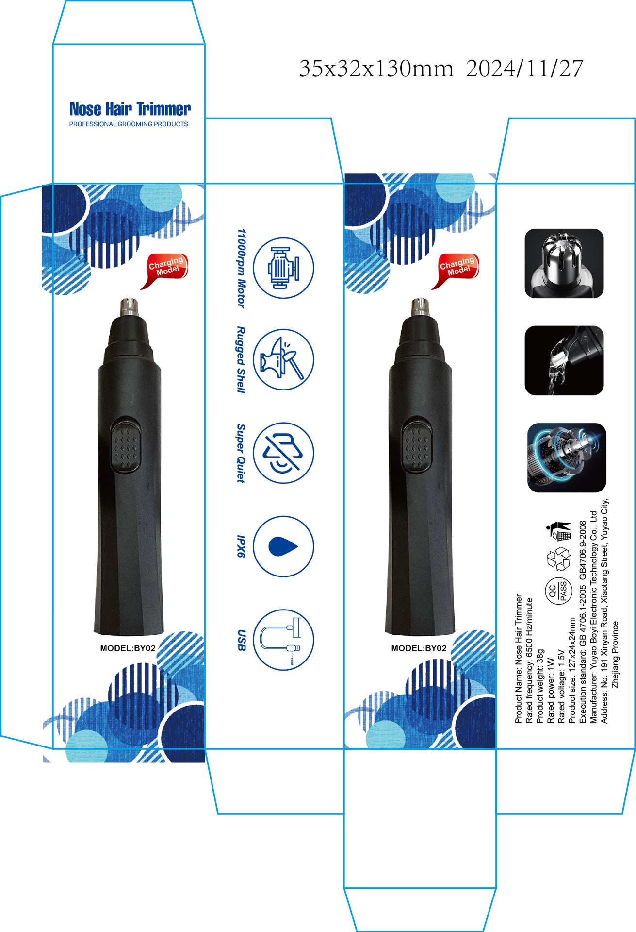 Cortador de pelo nasal eléctrico recargable para hombres tijeras de eliminación de pelo nasal para mujeres afeitarse