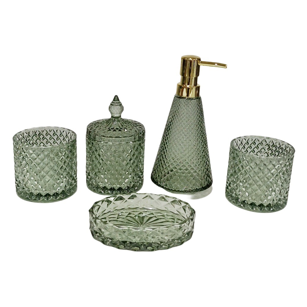 2023 otoño nuevo otoño y el invierno popular casa moderna color árbol de Navidad triángulo dispensador de jabón de vidrio