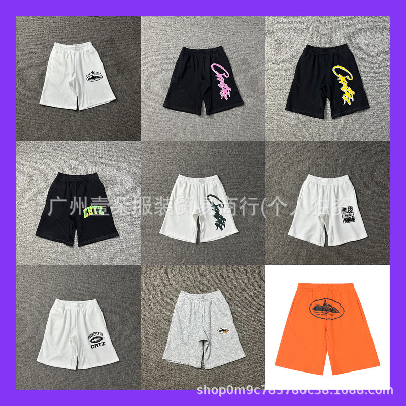 Corteiz Sports Casual Hip-Hop Casual Shorts European and American Stars Same Style Alcatraz High Street Casual Street Summer