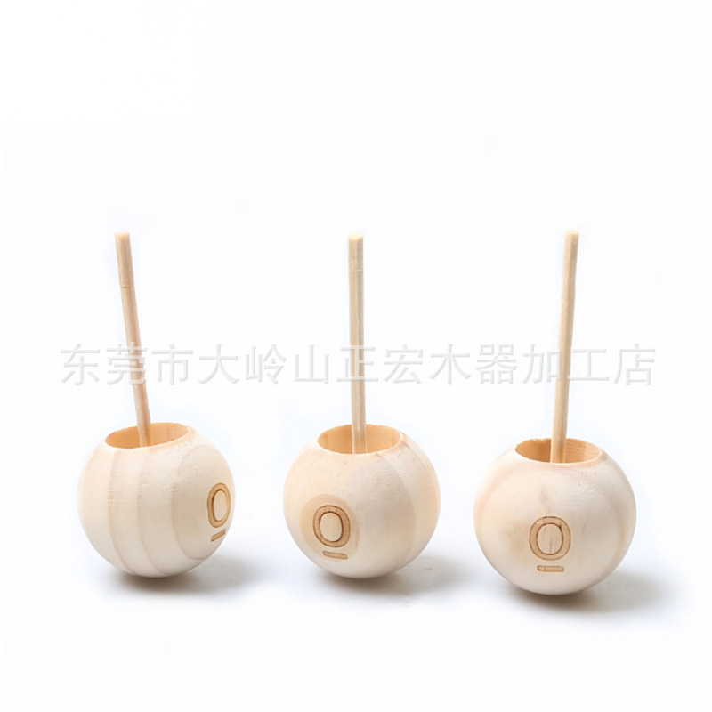 Supply factory direct essential oil diffuser loose incense pine wood ball aromatherapy wood bat decorative wood accessories