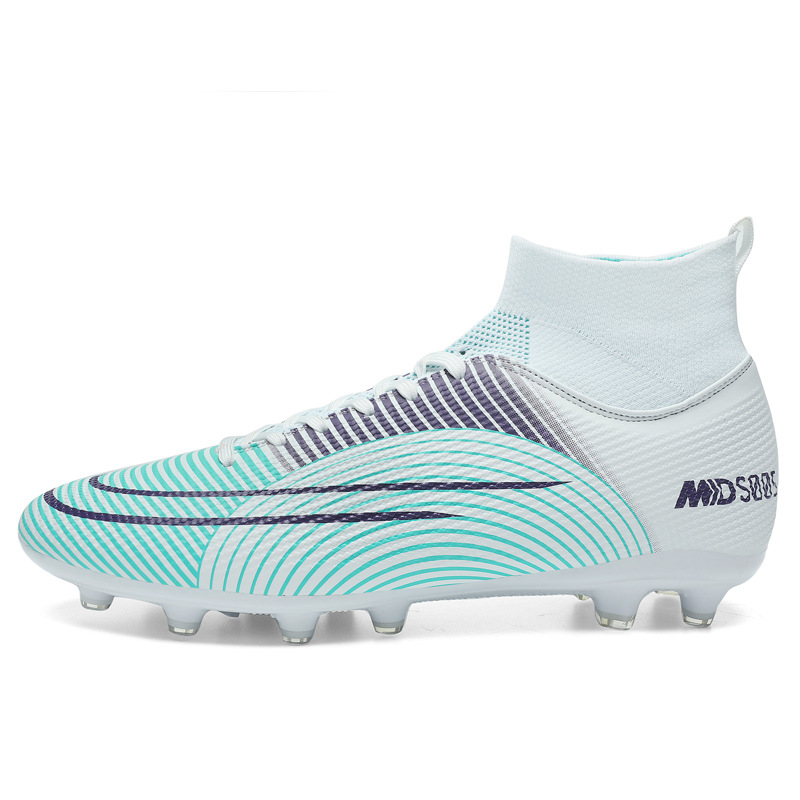 Nueva bota de fútbol de caña alta para hombres y mujeres, para niños, uñas rotas, césped artificial, AG, uñas largas, cuero, juego de pies_voghion.com