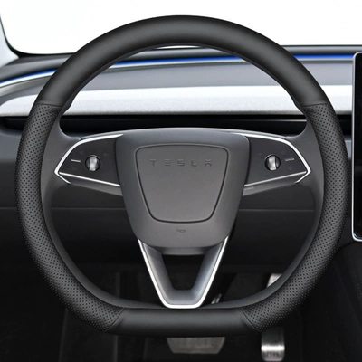 steering wheel cover for: Steering wheel cover - black-d-38cm